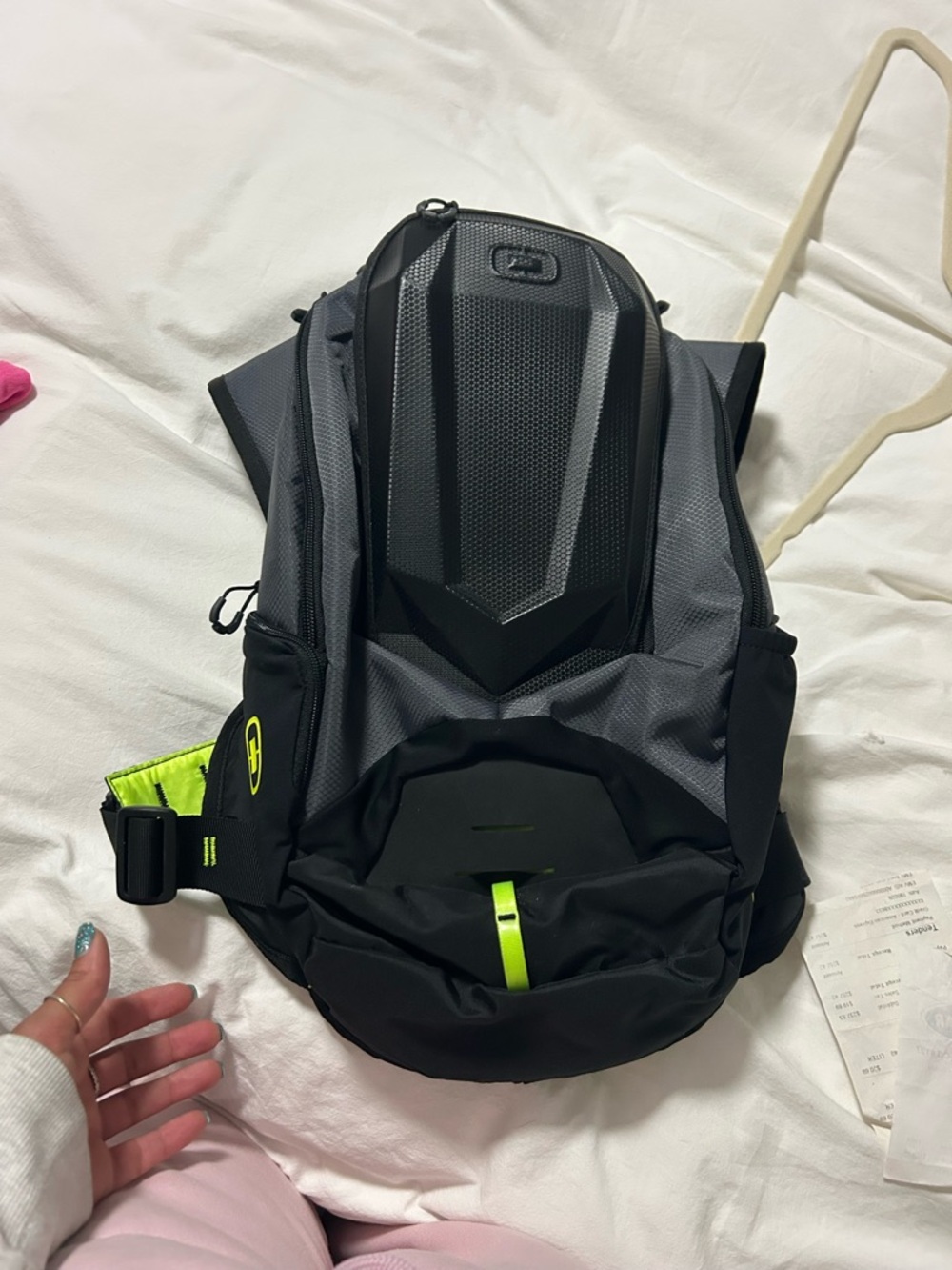 OGIO Men's Black & Gray Backpack with Neon Green Accent